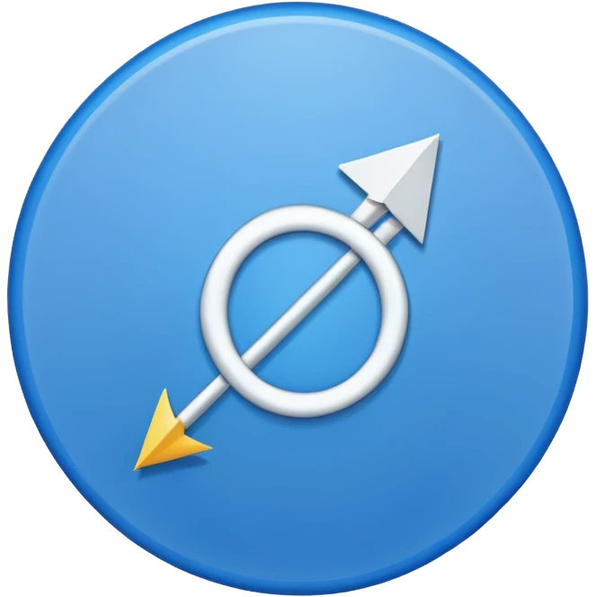 Circle with Arrow outside of the circle, but pointing to it emoji