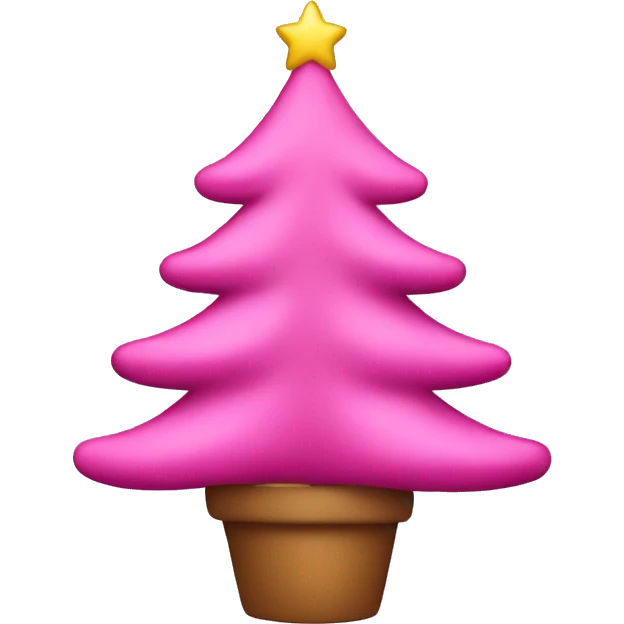 pink christmas tree emoji
