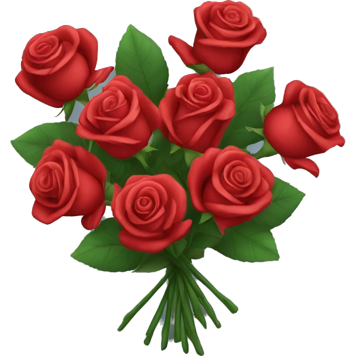 red rose bouquet  emoji