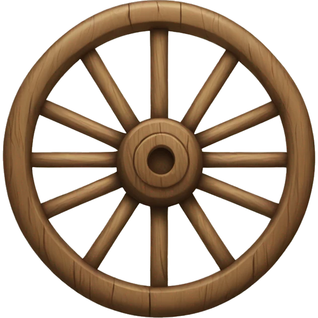 Wooden wheel emoji