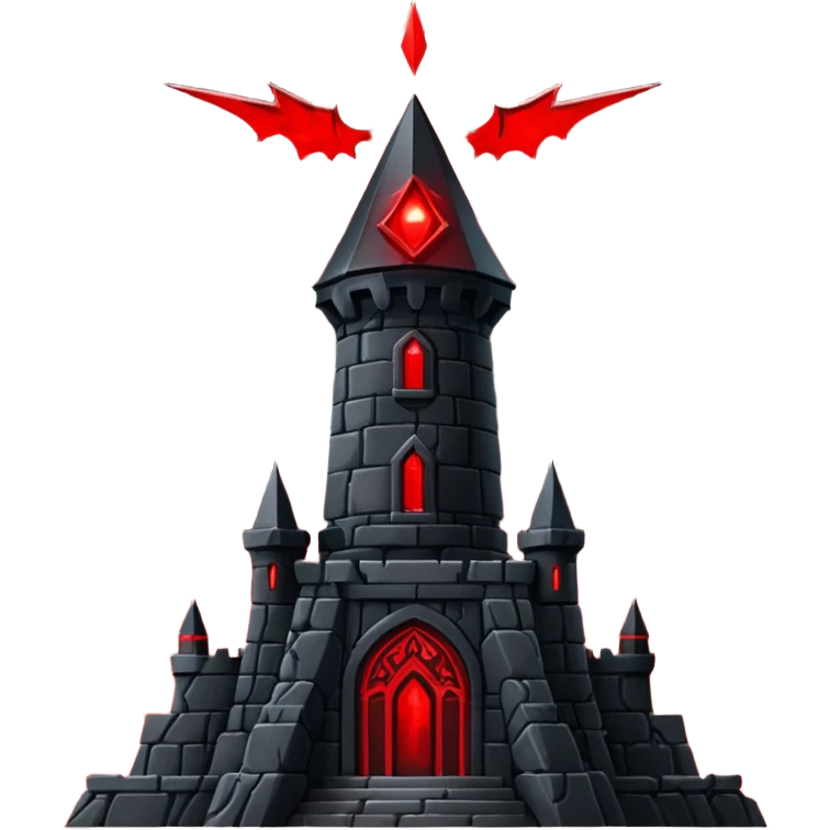 Evil Fortress witch Red Beacon shooting into sky emoji