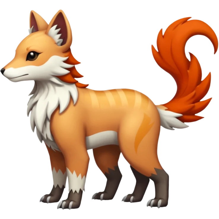 Shiny Brown Red Orange Golden Bronze Ginger Black Grey White Beige Linoone-Absol-Trico-Hybrid (Full body) emoji