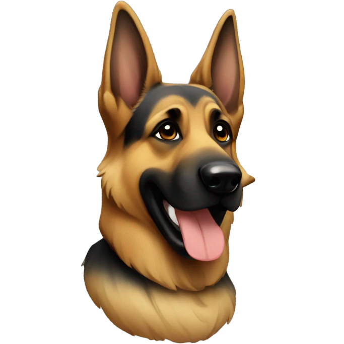 German shepherd dog with smoke  emoji