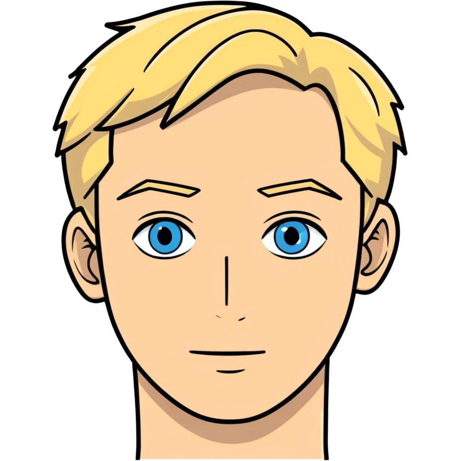 David with blonde hair and blue eyes emoji