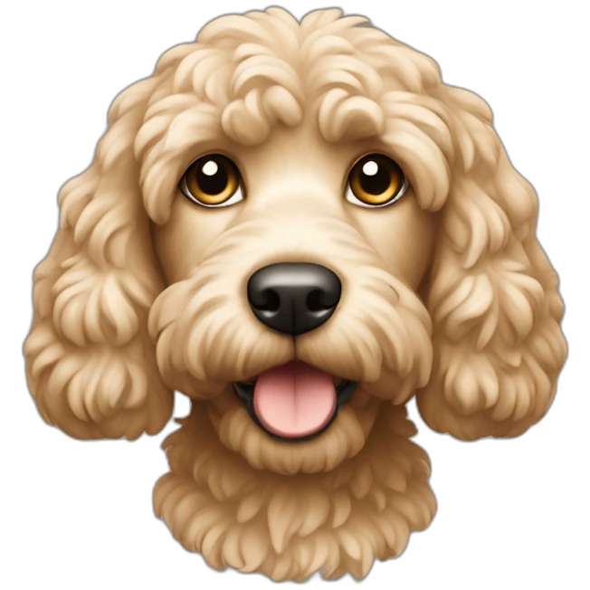 Beige Cockapoo emoji