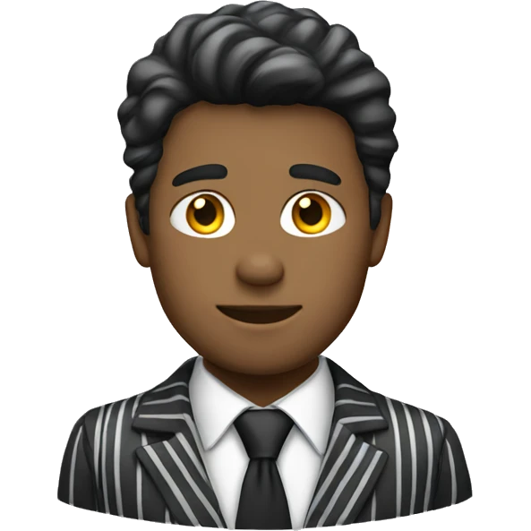white male with stripe suit emoji