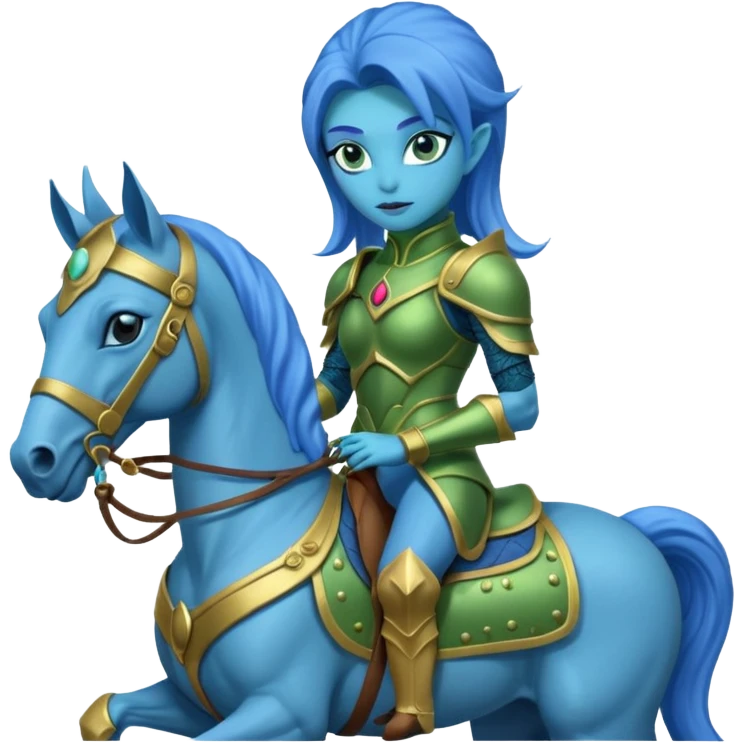 lady alien on horse emoji