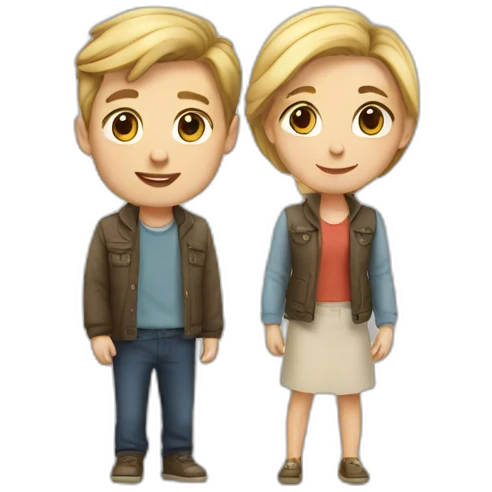 cute white couple emoji