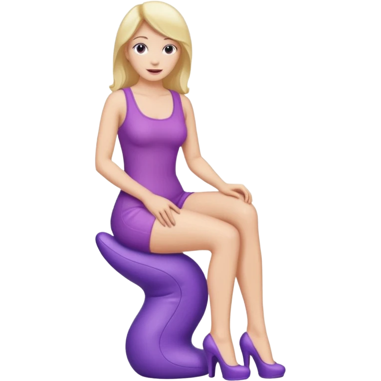 Woman sitting on dildo emoji