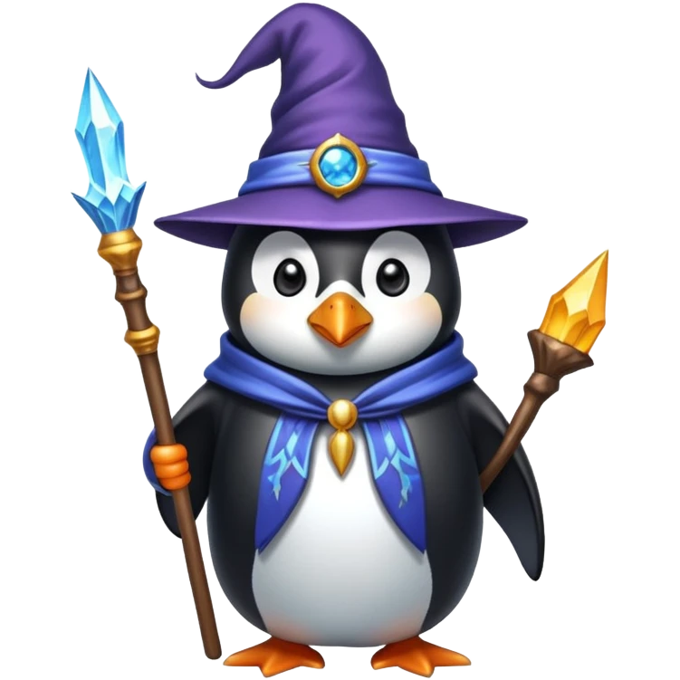 Penguin Wizard emoji