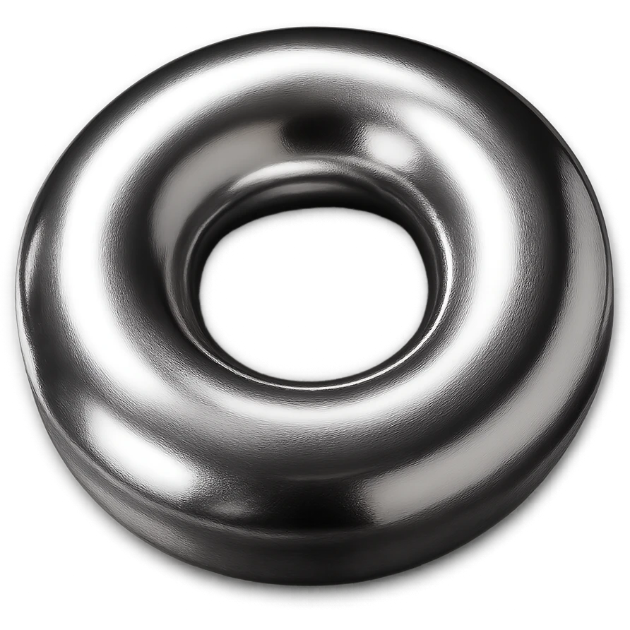 a donut in chrome style emoji