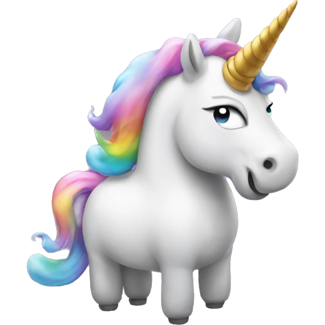 unicorn having a poop emoji