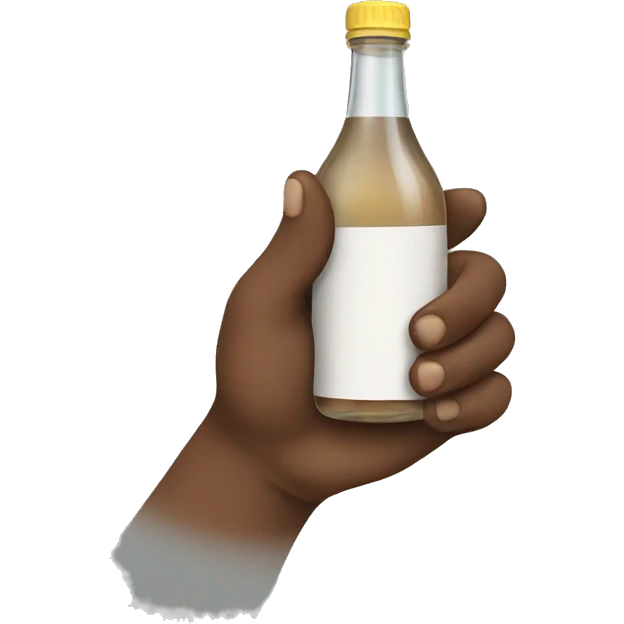 Hand holding a bottle emoji