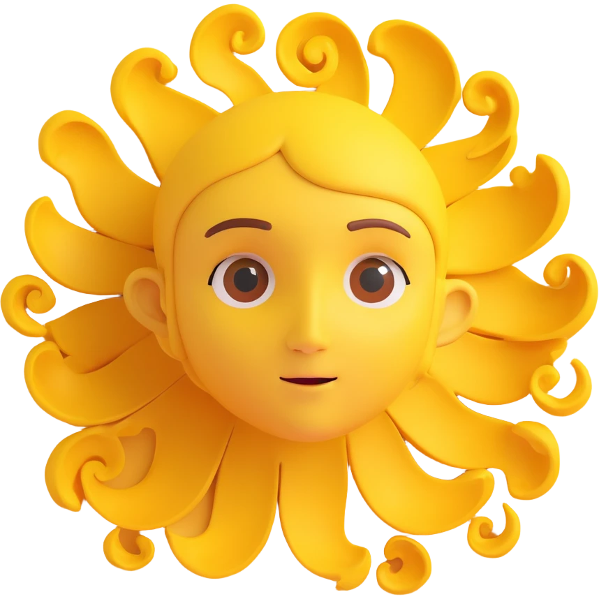 an avatar surrounded by yellow swirls emoji