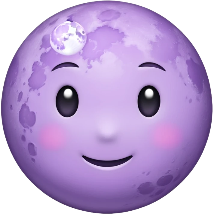 realistic Light purple moon emoji