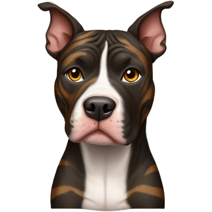 pitbull terrier dark brindle tiger stripes emoji