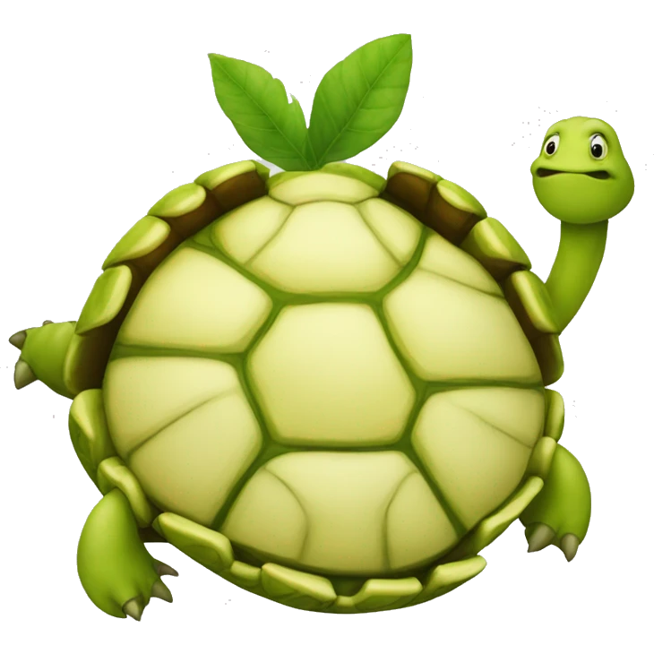 Tartaruga com o a grem aple emoji
