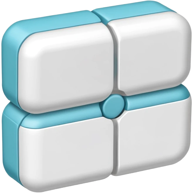 white rectangular xanax pill with 3 break lines emoji