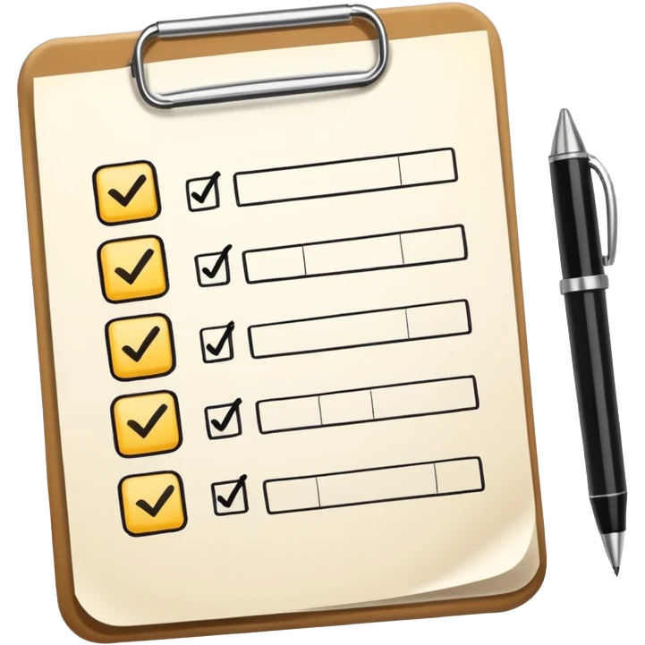 todo list with checkboxes emoji