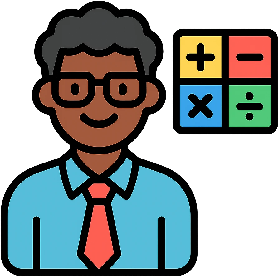 black mathematician icon emoji