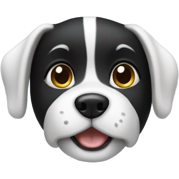 Black and white dog  emoji