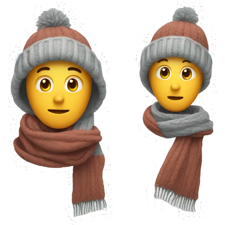 Cold Emoji with a scarf and hat emoji