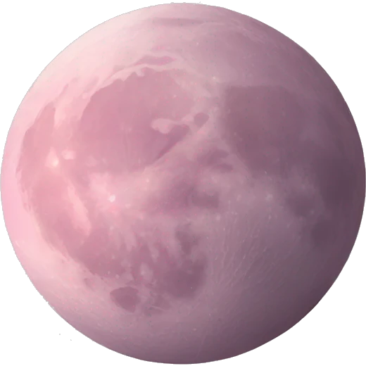pastel pink moon emoji