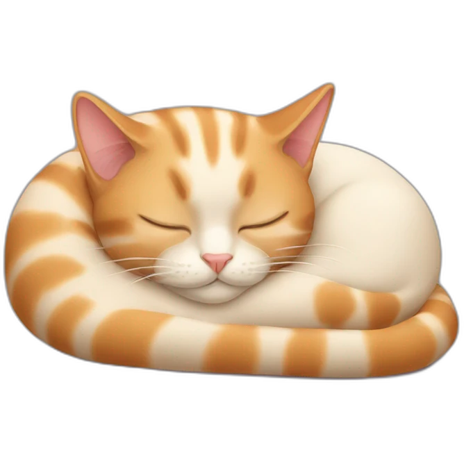 cat sleeping curled emoji