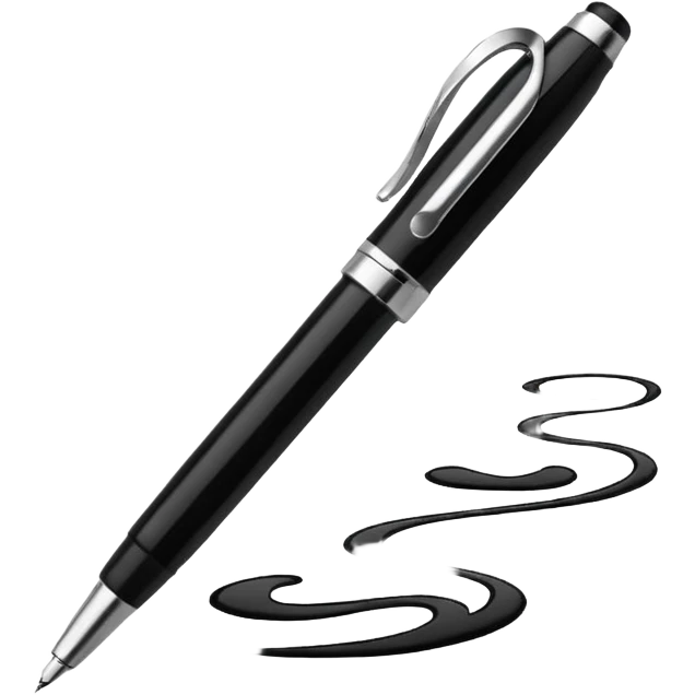Signature with pen emoji