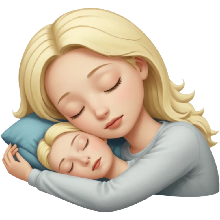 A blonde girl sleeping but make it look good emoji