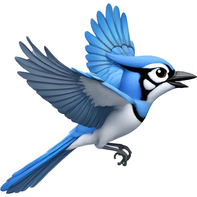 Flying Blue Jay emoji