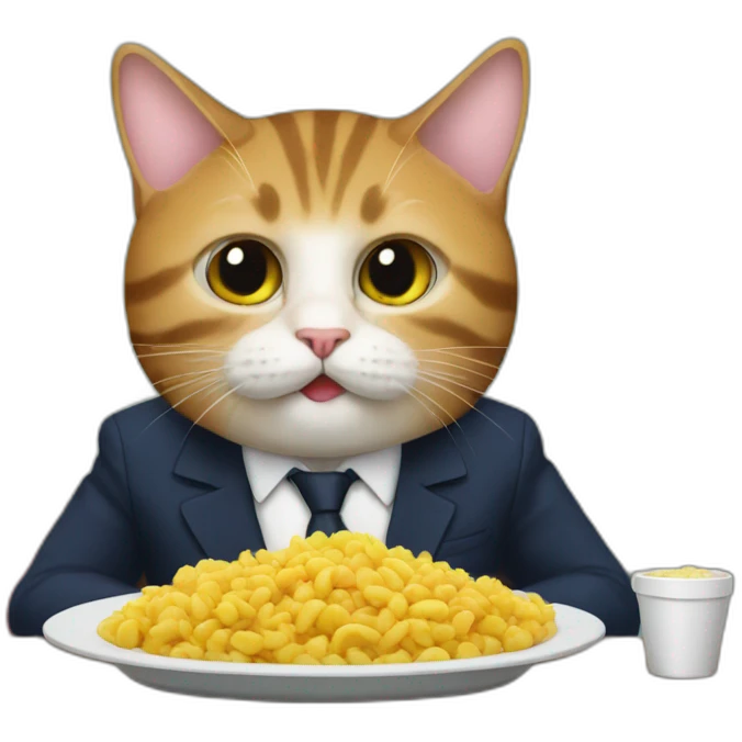 Macron eat cat emoji