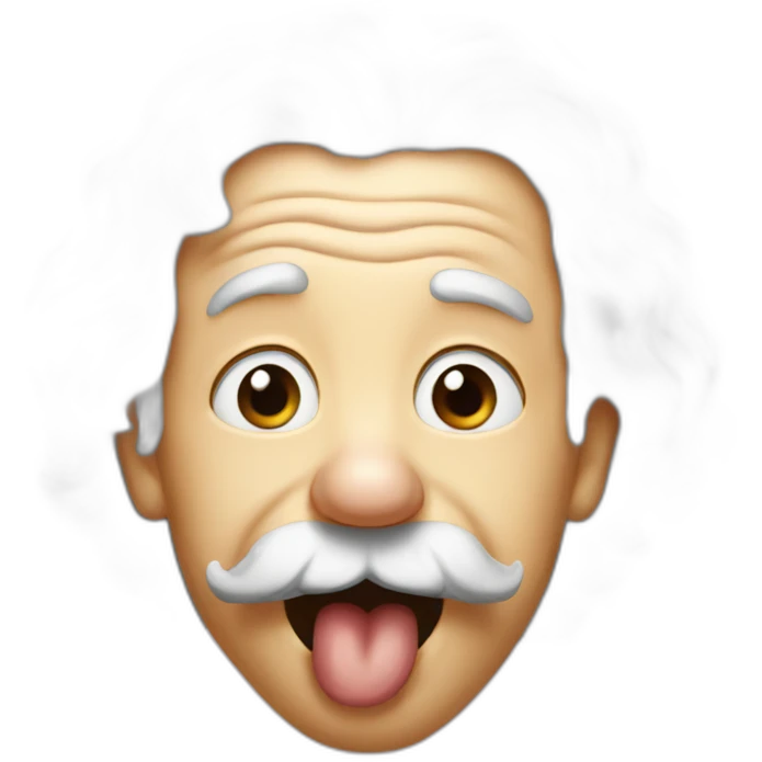 einstein tongue emoji