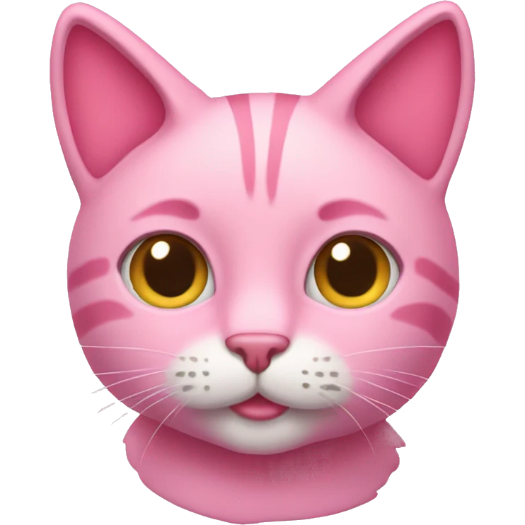 a pink cat emoji