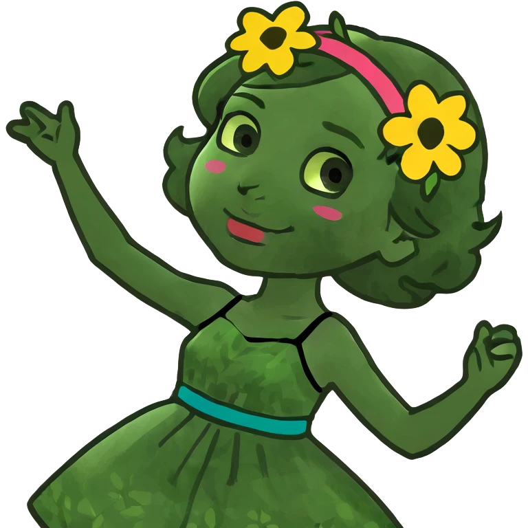 Girl singing while dancing emoji