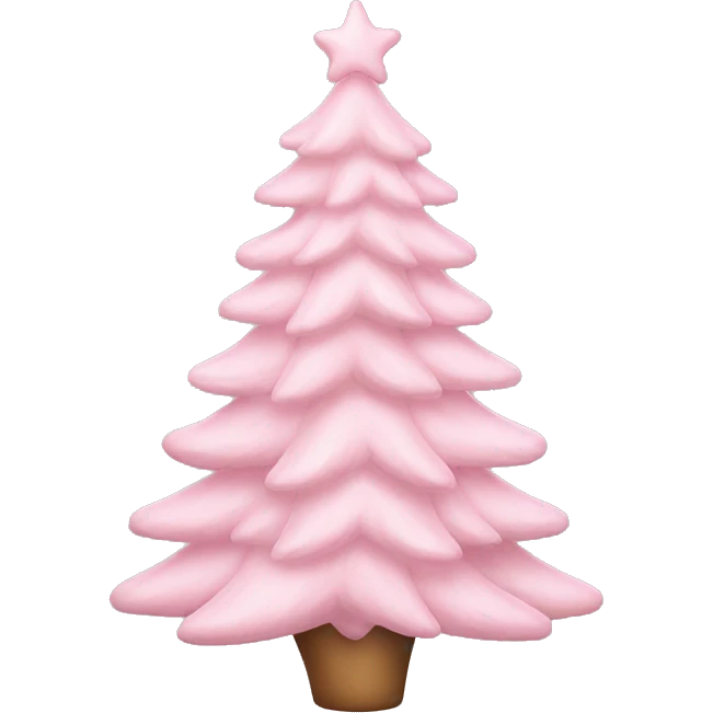 pastel pink christmas tree emoji