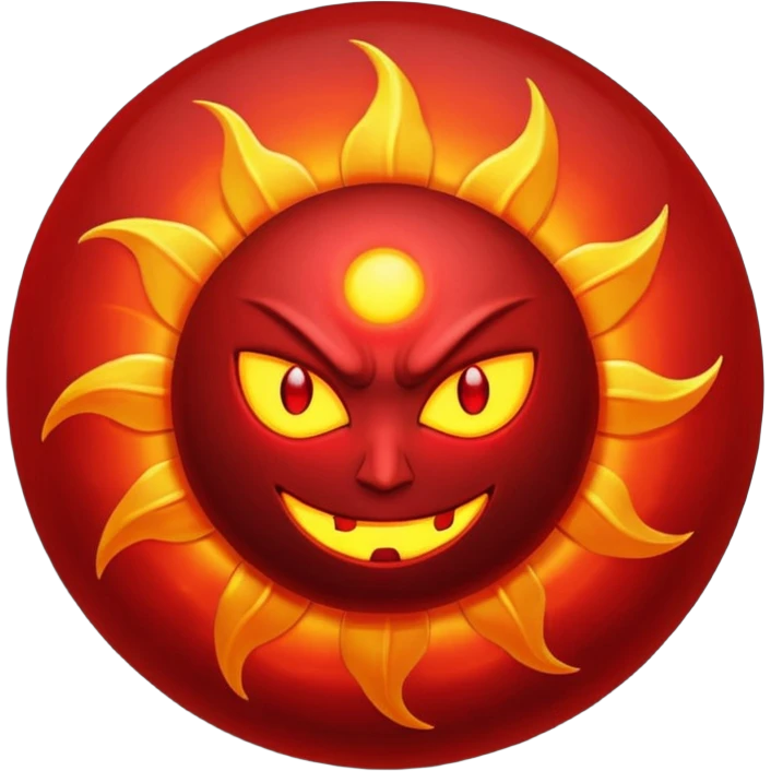 Evil sun emoji