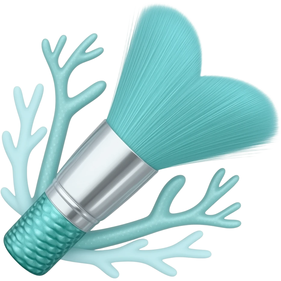 Mermaid eyeshadow brush emoji