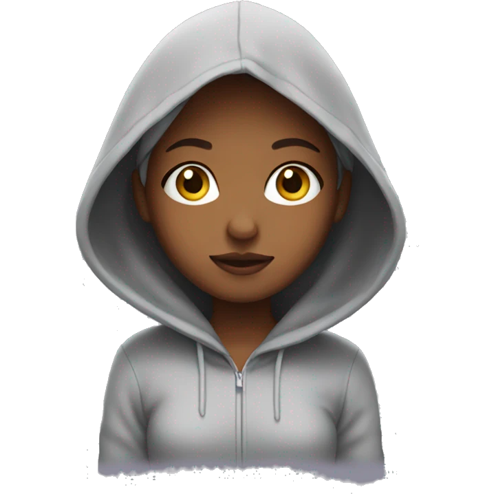girl wearing a hoodie emoji