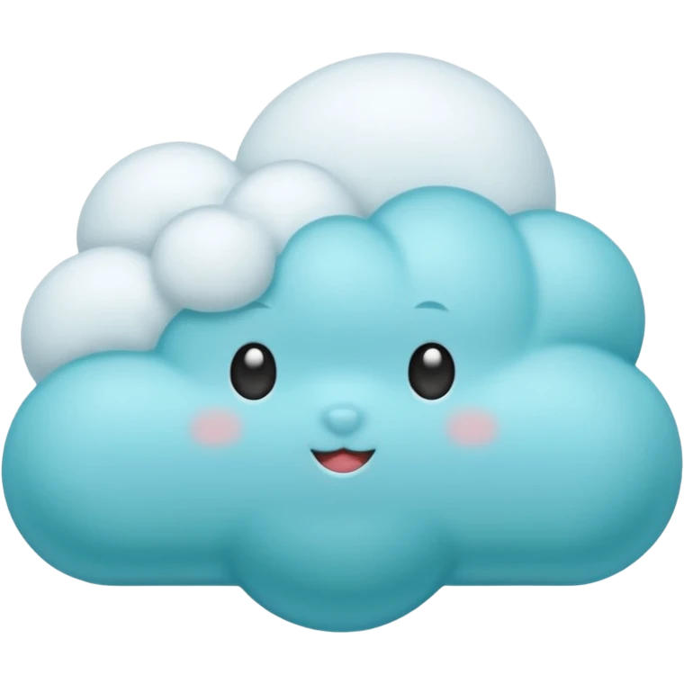 núvem japonesas ciano emoji