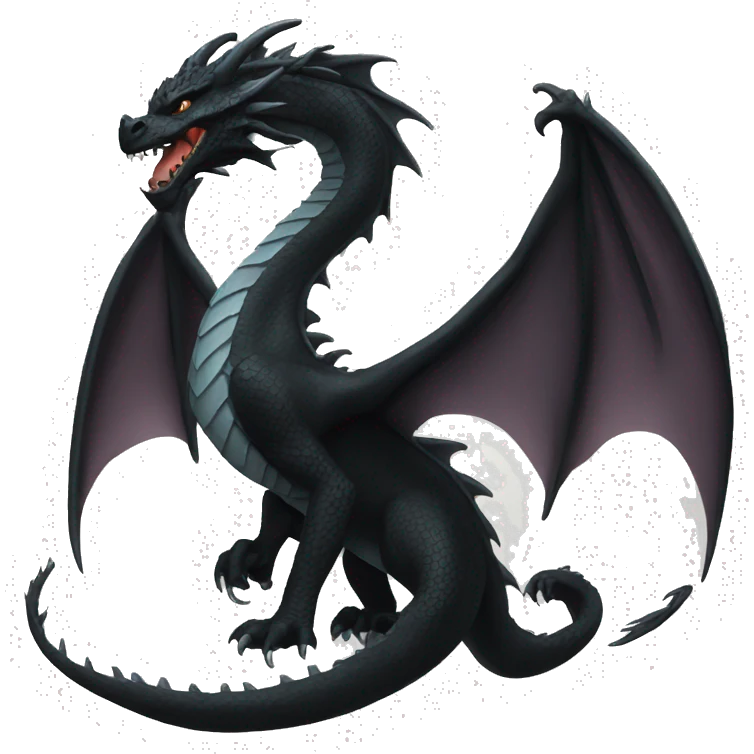 Black dragon symbol  emoji