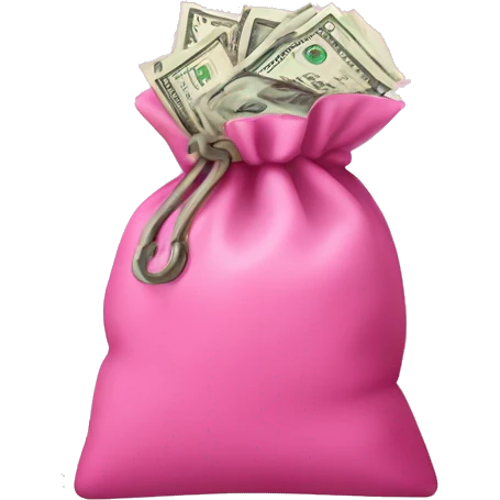 Pink bag full of moneyi emoji