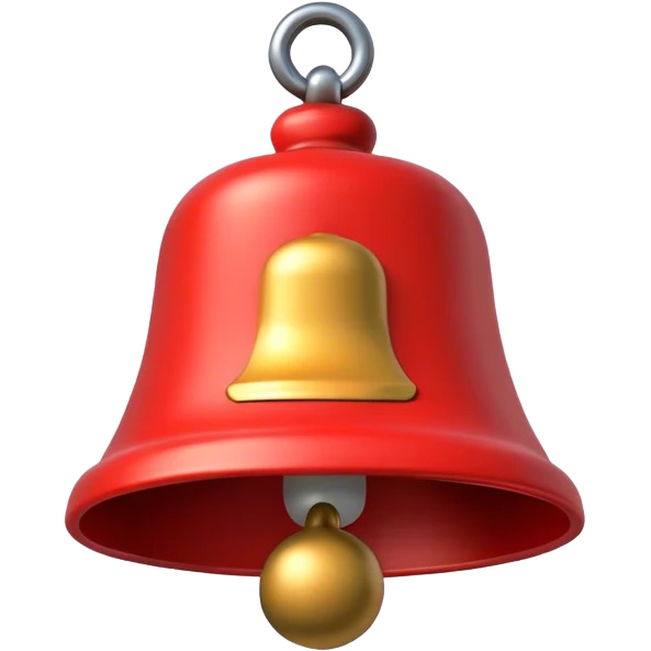 Red school bell emoji