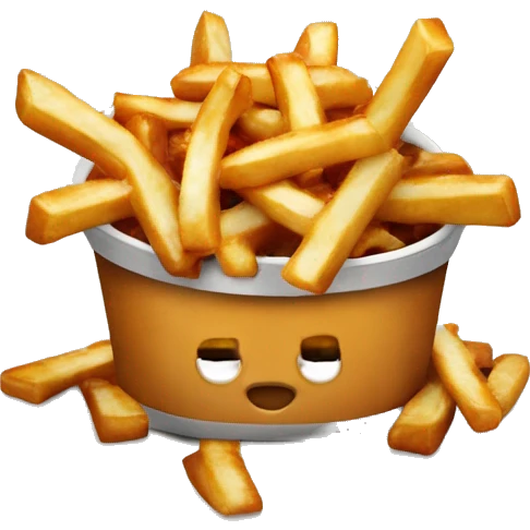 Poutine qui mange une poutine  emoji