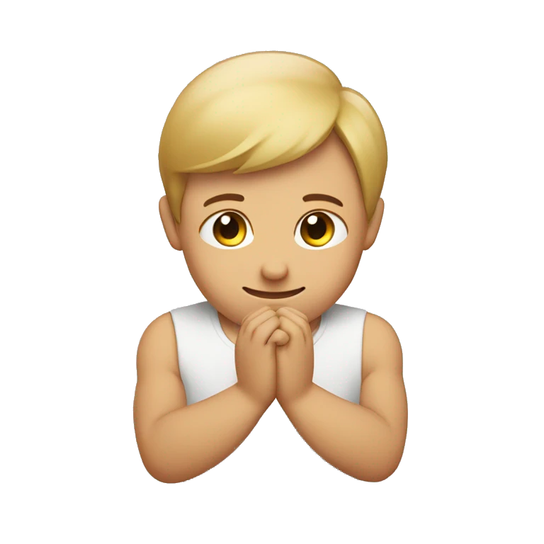Cute face rubbing hands together  emoji