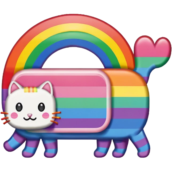 nyan cat pixelated emoji