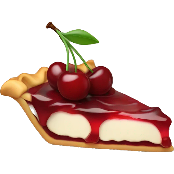 Cherry filling pie slice  emoji