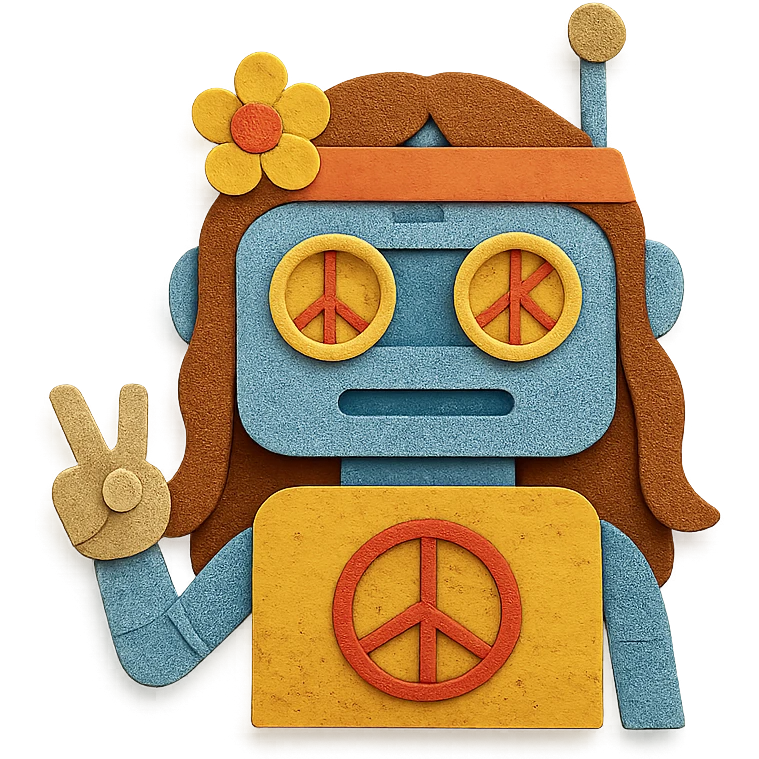 hippie robot emoji