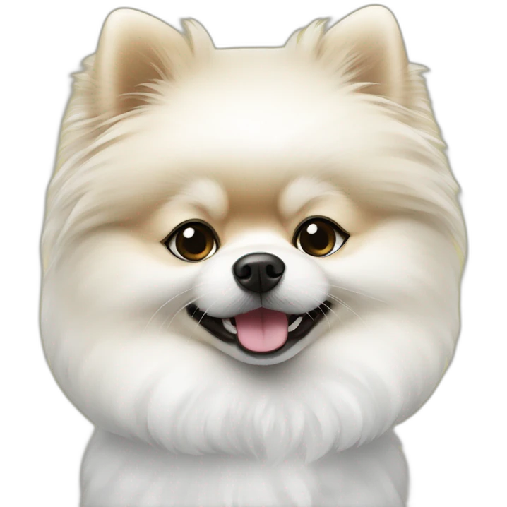 White pomeranian with doctor custom emoji