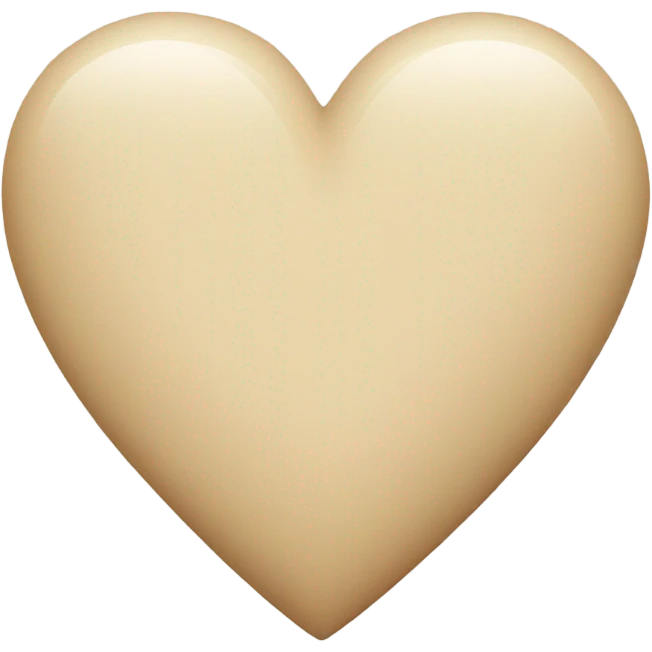 Beige heart emoji